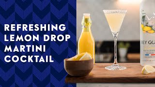 Refreshing Lemon Drop Martini As Holiday Dinner Cocktail Link in Description  Grey Goose Vodka [upl. by Hsotnas]