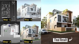 Exterior Design with 3ds Max amp VRay  Step by Step Tutorial for Beginners [upl. by Annoif547]