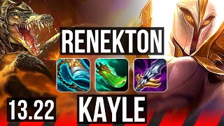 RENEKTON vs KAYLE TOP  814 18M mastery 6 solo kills Dominating  BR Grandmaster  1322 [upl. by Rask]