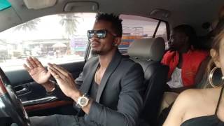 Diamond Platnumz amp Zari Dancing Salome in the Car [upl. by Nnagem]