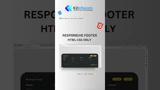 Responsive Footer design for website in HTML5 and CSS3 [upl. by Mellman256]