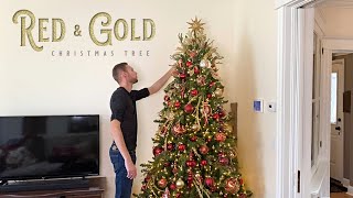 Red amp Gold Christmas Tree  How To Decorate A Christmas Tree [upl. by Morez220]