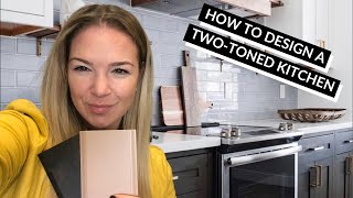 Interior Design Atwo toned Kitchen Makeover  How to Two tone kitchen cabinets [upl. by Almeida166]