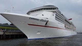 CARNIVAL LEGEND in Hamburg 992013  Erstanlauf [upl. by Ihculo]