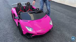 Coche Electrico para Niños 2 Plazas 24V Lamborghini Aventador SV [upl. by Nosnah]