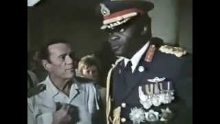 Idi Amin visits the hostages at Entebbe Airport Uganda 1976 [upl. by Aynotak960]