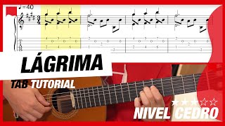 LÁGRIMA de Tárrega Guitarra 😭❤️  Guia de estudio  Partitura  TAB [upl. by Fletcher]