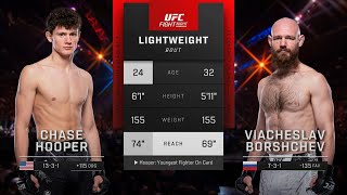 CHASE HOOPER vs VIACHESLAV BORSHCHEV FULL FIGHT UFC [upl. by Junina547]