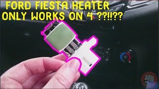 Fiesta blower only works on setting 4  heater resistor replacement 2012 to 2016 [upl. by Enisaj]