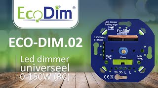 ECODIM02 Led dimmer universeel 0150W RC [upl. by Aliuqehs]