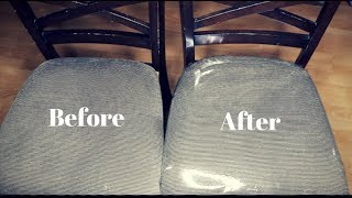 HOW TO COVER CHAIRS WITH CLEAR PLASTIC [upl. by Evers]