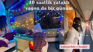 Yataklı tren ile Eskişehir’den İzmir’e seyahat ediyorum🚂 vagonu süsleyelim 🕯️💡 [upl. by Nuawaj]