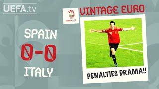 SPAIN 00 ITALY FULL PENALTY SHOOTOUT EURO 2008  VINTAGE EURO [upl. by Zilla592]