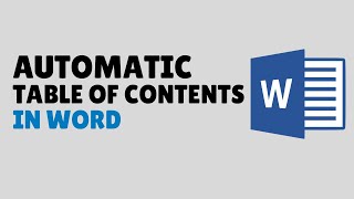 How to Create Table of Contents in Word  Automatic amp Hyperlinked [upl. by Iver]