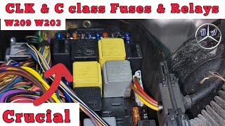 Mercedes CLK amp C class Fuse and Relay Diagram amp location [upl. by Halyk]