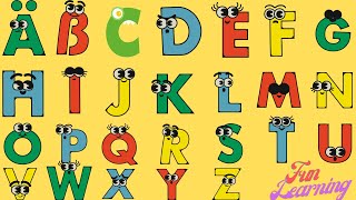 A B C D E F G H I J K L M N O P Q R S T U V W X Y Z ABC Song  Fun Learning Nursery Rhymes [upl. by Odnumyer]