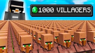 I Made a 1000 Villager ARMY in Minecraft [upl. by Oralie]