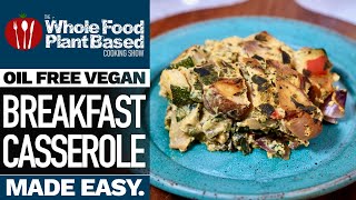 VEGAN BREAKFAST CASSEROLE 💖 Creamy plantbased breakfast of the Gods [upl. by Alfeus]