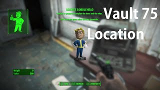 Fallout 4 Vault 75 Location Quest Line Guide Science Bobblehead Location [upl. by Anpas]