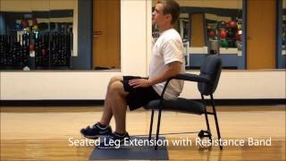 Seated Leg Extensions with Resistance Band [upl. by Anallese]