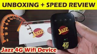 Jazz 4G WiFi Device Unboxing  Speed Test Review [upl. by Novonod]