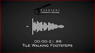 Footsteps on Tile in Large Room with Echo  HQ Sound Effects [upl. by Ithsav]