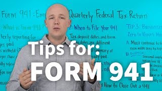 Quick Tips  Filling Out IRS Form 941 Employer’s Quarterly Federal Tax Return [upl. by Ursel]