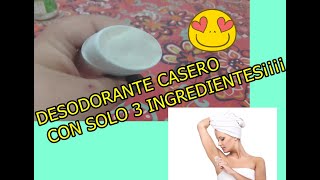 DESODORANTE CASERO CON SOLO 3 INGREDIENTES ¡¡¡¡😮😍😍😍 [upl. by Olimpia]