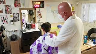 Ladys discipline short boyish hair cut ✂️💈 [upl. by Avlem]