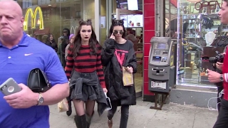 Bella Hadid and Kendall Jenner go to McDonald after a fashion show in NYC [upl. by Affay]