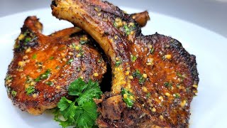 PORK CHOPS pan seared finish in the oven recipe [upl. by Day938]