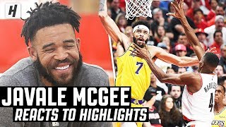 JaVale McGee Reacts To JaVale McGee Highlights  The Reel [upl. by Yrrac917]