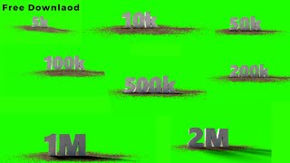 Ground Impact Text Green Screen 5k to 2M  Free Download [upl. by Oyek]