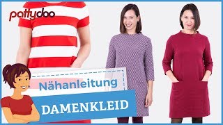 Nähanleitung ALinienKleid  Ein schnell genähtes klassisches Damenkleid [upl. by Margetts]