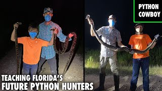 Taking Kids To Catch Giant Pythons In The Florida Everglades [upl. by Eidod]