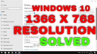 How to Fix Screen Resolution Problem in Windows 10 [upl. by Bloxberg]