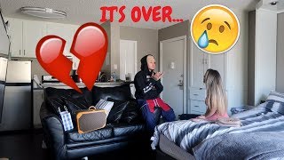 BREAK UP PRANK ON BOYFRIEND  HE GETS EMOTIONAL [upl. by Almeda]