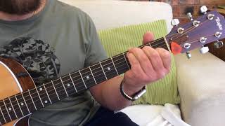 OasisBonehead’s Bank HolidayAcoustic Guitar Lesson [upl. by Kcirrag]