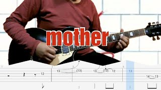 How to play  motherPink Floydguitar solo with Tab lesson [upl. by Luna]