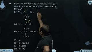 Which of the following compounds will give racemic mixture on nucleophilic substitution by OHampnd [upl. by Fesoy]