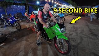 Thai Motorbike Racing Madness at Bangkok Drag Avenue [upl. by Welch510]