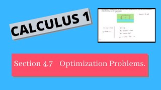 Optimization problems 47 Calculus1 [upl. by Yart]