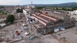 Fin du chantier de déconstruction de lusine CERDIA  PéagedeRoussillon [upl. by Aldis]