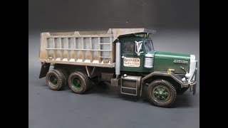 AMT Autocar DC9964B Dump Truck 125 Scale Model Kit Build Review AMT1150 [upl. by Hentrich67]