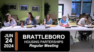 Brattleboro Housing Partnerships Board Mtg 62424 [upl. by Akerdnuhs]