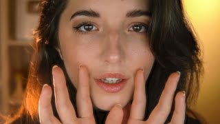 ASMR UpClose Comfort Personal AttentionFace TouchesAffirmations [upl. by Annam]