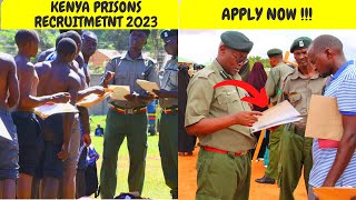 😲HURRY HURRY Kenya Prisons Recruitment 2023 How to Apply For the Kenya Prisons Mass Recruitment [upl. by Nylrak]