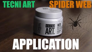 APPLICATION  How To Apply Loreal Tecni Art  Hair Styling   SPIDER WAX [upl. by Suryc]