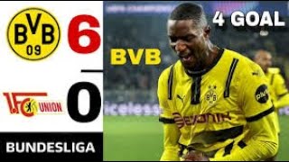 Dortmund  Union Berlin 60  Sehrou Guirassy 4 Goals  bvb 60 Union Berlin  BUNDESLIGA [upl. by Annohs]