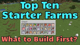 10 Starter Farms Minecraft Java [upl. by Imit]